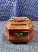 A George III Mahogany Tea Caddy, Third Quarter 18th Century, 15.5cm. Wide A/F (RC 33099)