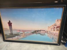 Framed Digital Print Features The Oyster Box Luxury Hotel Umhlanga, Kwazulu-Natal South Africa