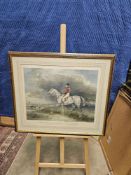 Equestrian Print PETER SIMPLE, RODE BY HIS OWNER MR WALKER. Depicts A Celebrated Steeplechase