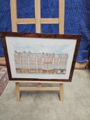 Watercolour Rubens At The Palace Signed Indistinct Glazed And Framed 59 X 44cm