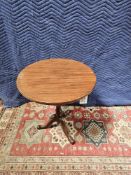 French 19th Century Walnut Gueridon Table Constructed From Walnut, Showcasing The Natural Grain