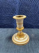 Mid 20th. Century Italian Agostinelli Porcelain Candlestick White With Gold Detailing 22cm