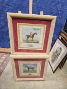 A Set Of 2 X Prints 18th-Century Mezzotint Print Titled 