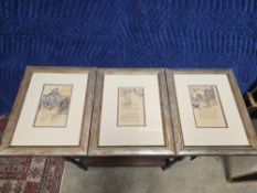 A Set Of 4 Framed Henri Toulouse Lautrec (1864-1901) Print Illustrations With French Legends From