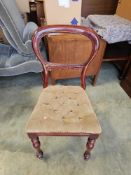 Classic Furntiure Victorian Balloon Back Chair A Classical Balloon Back Design And Enhanced With A