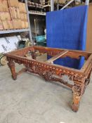 An Oak Table Á Gibier In French Regency Style The Cabochon-Moulded Shallow Cushion Frieze Above