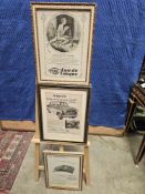 A Set Of 3 Vintage Advertisement Prints Depicting Products Likely From The Late 1920s Or Early 1930s