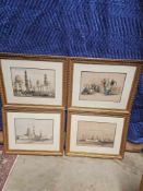 A Set Of 4 Prints Tomb Of Sultan Qansuh Abu Said After David Roberts (1796-1864). The Ghawazees,