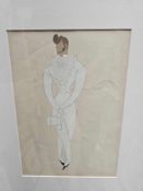 Fashion Illustration Framed Print 54 X 63cm