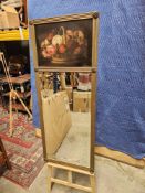 French Antique Trumeau Mirror Bevelled Mirror Plate 49 X 122cm (RC32390)