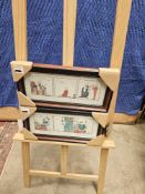A Set Of 2 Prints A Three-Panel Cartoon Strip Don’t Tell The Mayor And Don’t Tell The Good Judge