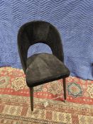 A Pair Of Velour Bar Stools Chrome Accent Feet 50 X 52 X 108cn