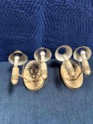 A Pair Of French Tole Twin Arm Wall Appliques