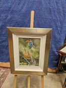 Giclee Painting Of A Kingfisher Rick Lewis ARA Framed 52 X 64cm