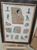 A Hand-Coloured Engraving Of Artifacts From Thebes, Dating To Circa 1810, Engraved By Joseph F Le