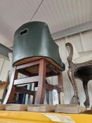 Green Leather Barstool (RC19539)