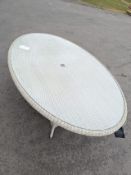 Bramblecrest Cherington 220 x 145cm Elliptical Table - Nutmeg -Poor Glass Fit/Scuffed Set No.