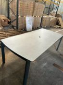 Bramblecrest Siena 220 x 100cm Rectangle Table -Marking around Parasol hole Set No. B311 (Location
