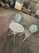 Bramblecrest Milan Compact Bistro Set inc. Cushions - Stone -Damaged leg Set No. B458 (Location