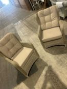Bramblecrest Chedworth Hi-Back Armchair - Sandstone x2 -Wobbly Set No. B275 (Location 105 - BAY 64-