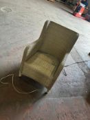 Bramblecrest Chedworth Hi-Back Armchair - Sandstone -Unravelling Weave on Leg, No Cushions Set No.