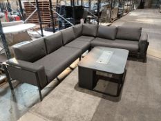 Bramblecrest Brisbane L-Shape Modular Sofa with Rectangle Firepit Table -Minor Scuffing Set No. A276