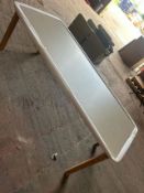 Bramblecrest Malmo 220 x 95cm Rectangle Table with Sintered Stone Top - Ivory - Set No. B260 (
