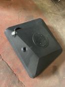 Bramblecrest 120kg Fillable Plastic Side Post Base with Wheels -Middle wheel damaged Set No. B465 (