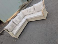 Bramblecrest Chedworth Square 2 Piece Reclining Sofa - Sandstone -Damaged Leg Set No. B154 (Location