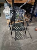 Bramblecrest Rome/Etna Stacking Chair - Black - Set No. A365 (Location COMPOUND)