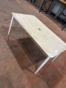 Bramblecrest Antibes 160x90cm Rectangle Dining Table - Mocha -Marks around parasol hole Set No. B448