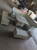 Bramblecrest Monterey Square Sofa with 2 Benches - Dove Grey (NO TABLE) -No Cushions Set No. B246 (