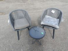 Bramblecrest 2x Palermo Armchairs with Byron Coffee Table - Set No. A304 (Location 105 BAY 44-B)