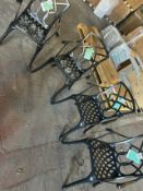 Bramblecrest Milan Armchairs - Black x4 -No Cushions Set No. B319 (Location 105 - BAY 67-C)