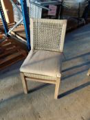 Bramblecrest Tonio Acacia Side Chair - Beige Rope/Royal Ash - Set No. A131 (Location 105 BAY 52-A)