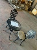 Bramblecrest Milan Compact Bistro Set inc. Cushions - Black -Wobbly Set No. B244 (Location 105 SET