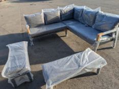 Bramblecrest Geneva Square Modular Sofa with 2 Benches -Scratches on frame Set No. B240 (Location