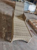 Bramblecrest Sahara Lounger -Missing Cushion + Damaged Weave Set No. B452 (Location 105 BAY 45-C)