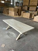 Bramblecrest Chedworth 240cm Rectangle Table - Sandstone -Chip out of side of table Set No. B306 (