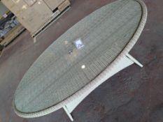 Bramblecrest Chedworth 220 x 145cm Elliptical Table - Sandstone -Scuffs & marks Set No. B182 (