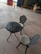 Bramblecrest Milan Compact Bistro Set inc. Cushions - Black -Marks/Scuffs Set No. B258 (Location 105