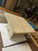 Bramblecrest Chedworth Adj Ceramic Squ Casual Dining Table - Sandstone -Marked/Scuffed Set No.