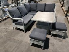 Bramblecrest Cherington Cloud Modular Sofa with Mini Piston Table & 2 Stools -Minor Scuffs, Marks on