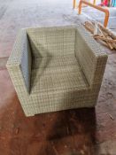 Bramblecrest Kingscote Sofa Chair - Cloud -Missing Cushions & Damaged Weave Set No. B454 (Location