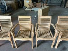 Bramblecrest Richmond Stacking Chair x4 -All 4 are cracked Set No. B466 (Location 105 BAY 75 C)