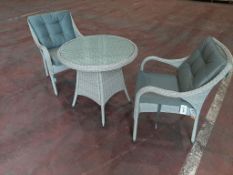 Bramblecrest Cherington 80cm Bistro Set - Cloud - Set No. A067 (Location 105 - BAY 62-A)