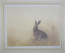 John Wilder (20th Century) A Hare resting Signed and numbered 116/850 30 x 40cm