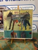 Ken Spooner (British, b.1942) “Wolf 5” Mixed Media On Canvas Signed Verso its symbolic meaning (give