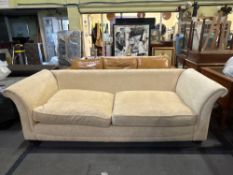 A Briarwood large cream upholsterd 3 seater sofa 253 x 100 x 76cm