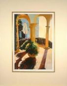 Arched Terrace - Jeremy Sanders (British, b.1969 ) Limited Edition No 49/250 - Mounted 40.5x 52.5cm